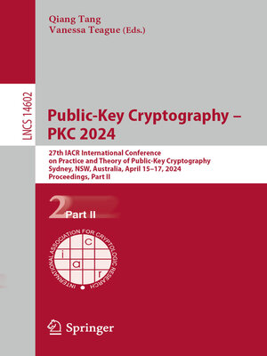 cover image of Public-Key Cryptography – PKC 2024